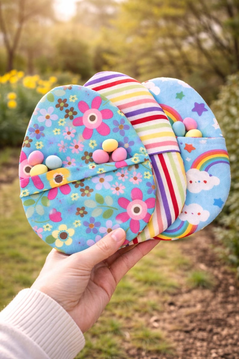 patroon vulbaar ei, paaseipatroon, gehaakt paasei, amigurumi-ei pdf, paaseipatroon, herbruikbaar stof ei naaien afbeelding 7