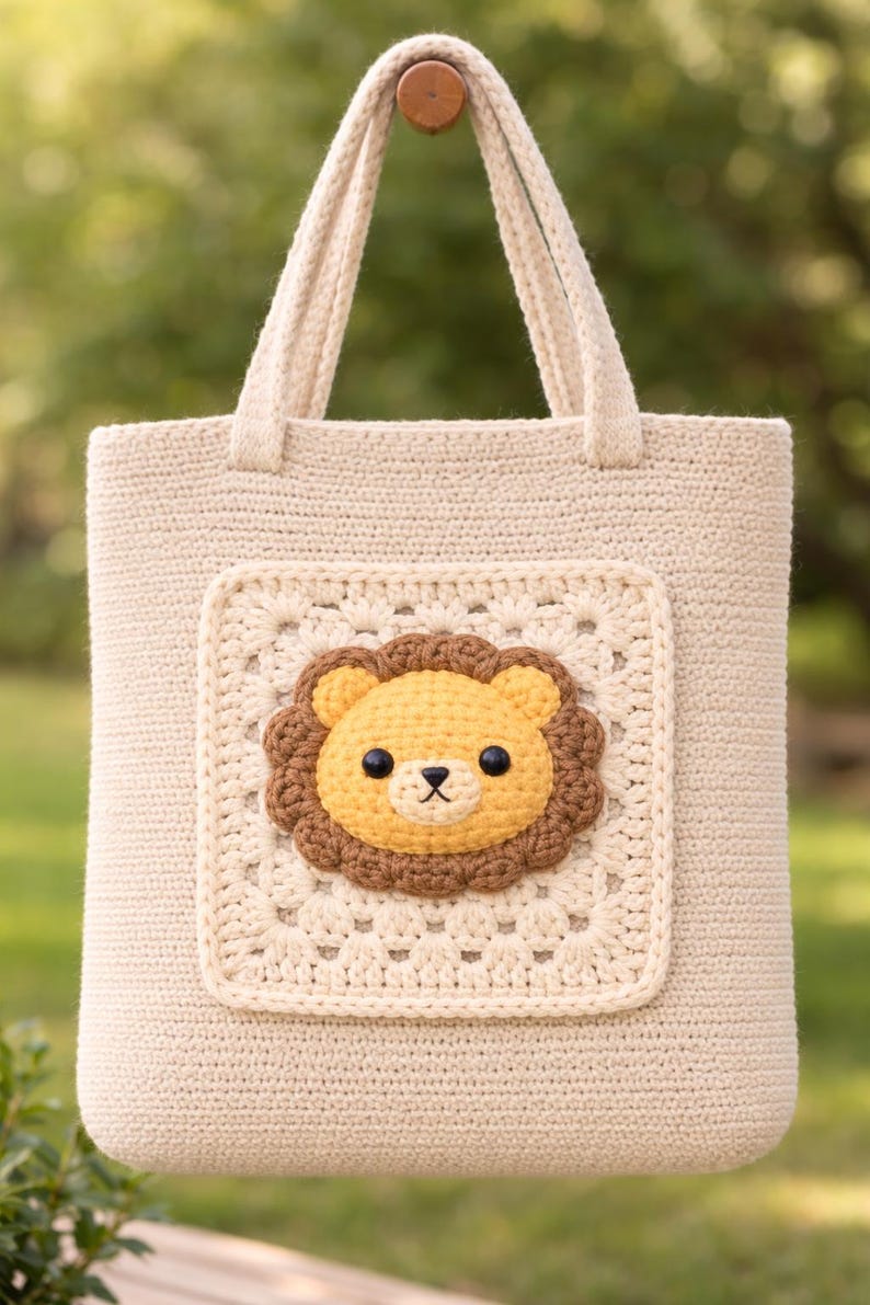 Lion Granny Square Crochet Pattern PDF | Animal Block - Etsy Canada