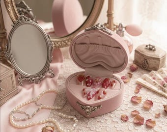 3D-aardbeipers op nagels | Rode gingham, strikaccenten, coquette-nailart