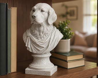 Custom Pet Bust Roman Statue Personalized Dog Cat Figurine from Photo