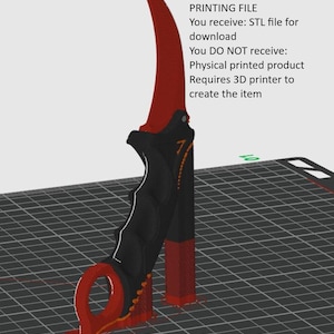 Karambit Prop STL File, Gaming Knife Replica, Cosplay Display (Digital Download)