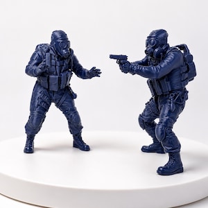 CS SWAT Operator Figure | Gas Mask Soldier | 10 cm | Military Desk Toy | Gamer Gift