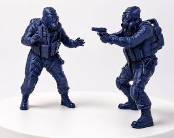 CS SWAT Operator Figure | Gas Mask Soldier | 10 cm | Military Desk Toy | Gamer Gift