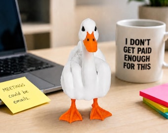 Middle Finger Duck U Decor | Office Gift | Funny Desk Figure Collection