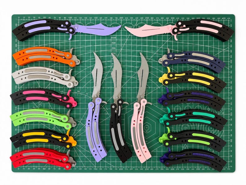 CS Butterfly Real Size Replica Prop | Easy Spinner | 20 Color | Costume Plastic Not Sharp afbeelding 2