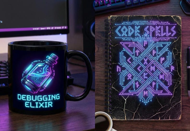 Debugging Elixir Mug, Funny Programmer Gift, Cyberpunk Coffee Cup, Coding Humor, Software Engineer Present, Gamer Potion, CS Student image 3