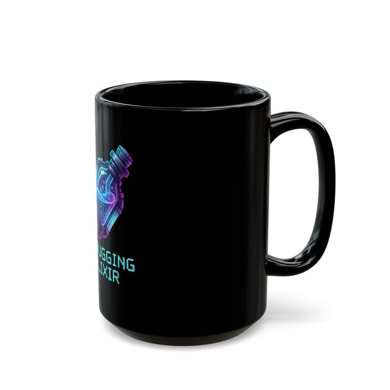 Debugging Elixir Mug, Funny Programmer Gift, Cyberpunk Coffee Cup, Coding Humor, Software Engineer Present, Gamer Potion, CS Student image 14