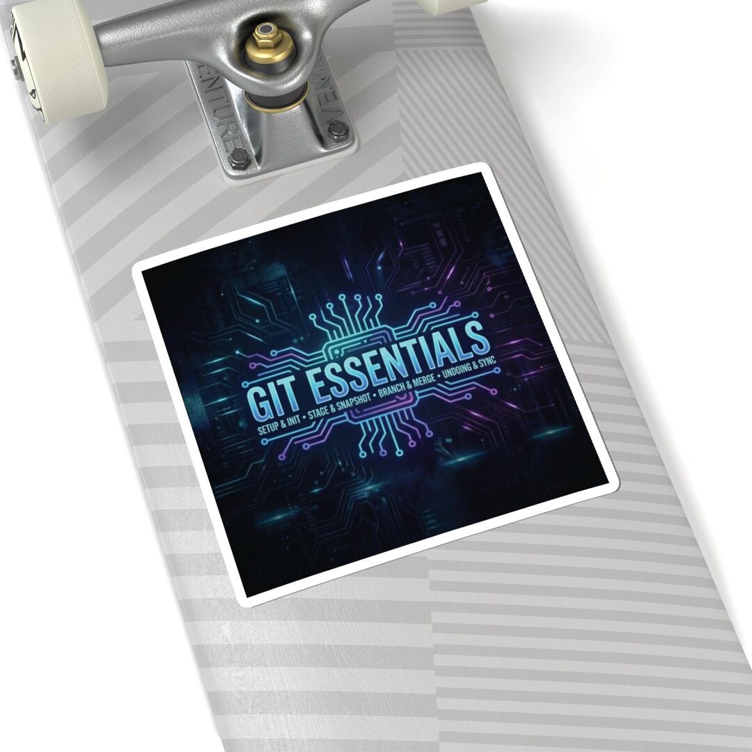 Git Essentials Vinyl Sticker, Cyberpunk Developer Decal, CS Student ...
