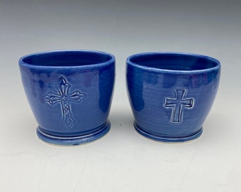 Handmade Ceramic Ceremonial Cup in Cobalt Blue