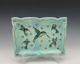 Hummingbird Wavy Edged Tray