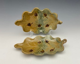 Oak Leaf Tray with Acorn Impressions