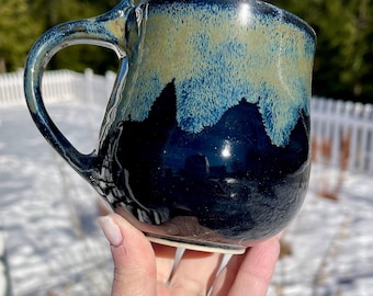 Coffee or Tea Mug Glazed in moody yet classy black