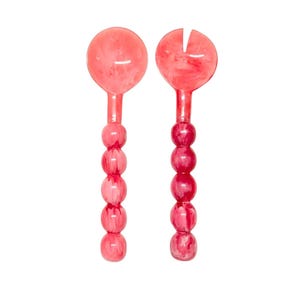 Elegante set di posate per insalata in resina / Cucchiai da portata fatti a mano, 12"