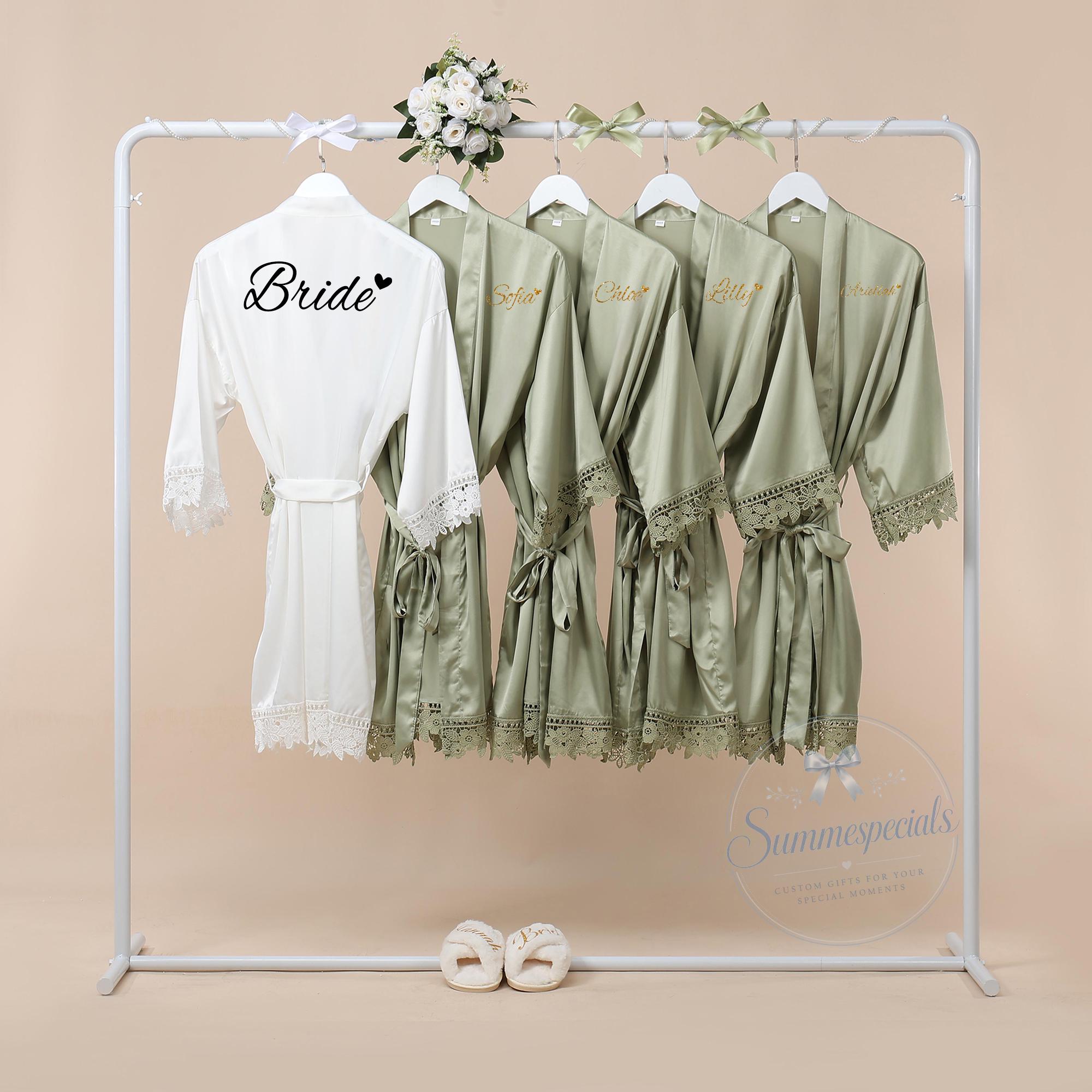 etsy bridesmaid dressing gowns Bridesmaid Robes Set of 8
