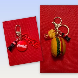 Coca Cola/McDonalds inspirierte Schlüsselanhänger