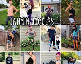 ADULT Jammin Joggers PDF Digital Sewing Pattern unisex pants jogger