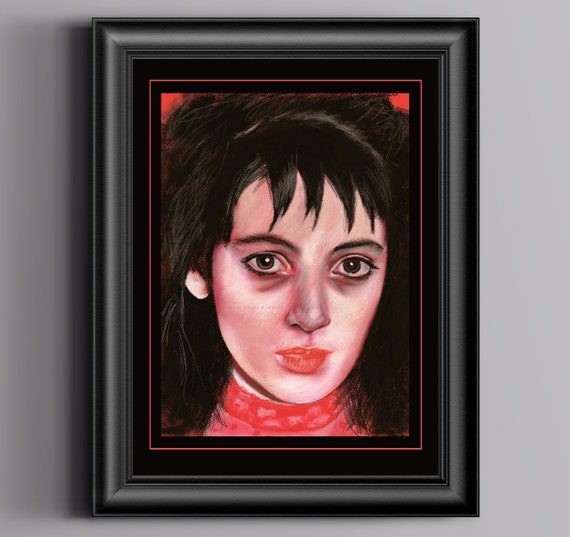 Beetlejuice Lydia Deetz Unframed Pastel Drawing By Chantal Etsy
