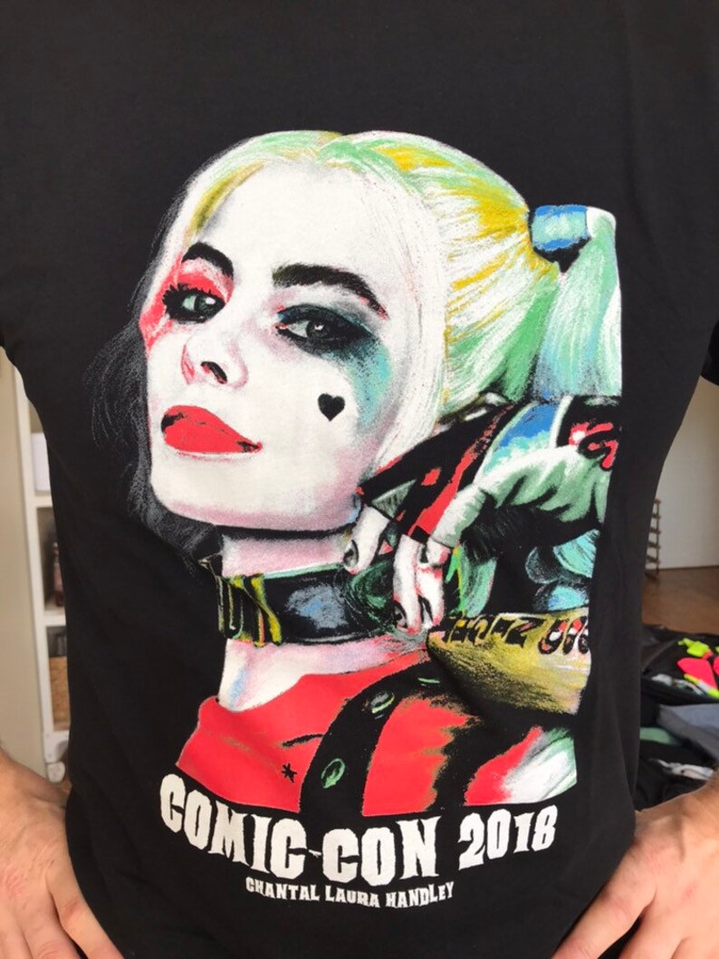 Halloween Art Harley Quinn Halloween Halloween Horror SUICIDE SQUAD Comic Con 2018 T-Shirts Horror Art Chantal Handley