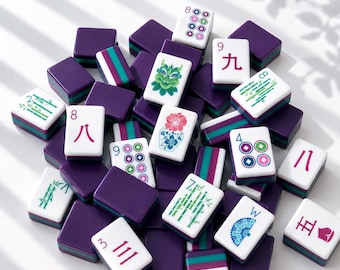 American Acrylic Mahjong Tiles Set, 160 Crystal Style Mahjong Tiles, Luxury Mahjong Gift Set for Home Game Night