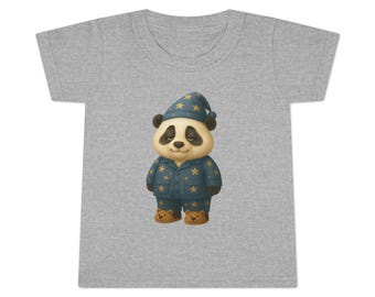 Schläfriger Panda Kleinkind T-Shirt, Tier Kinder T-Shirt