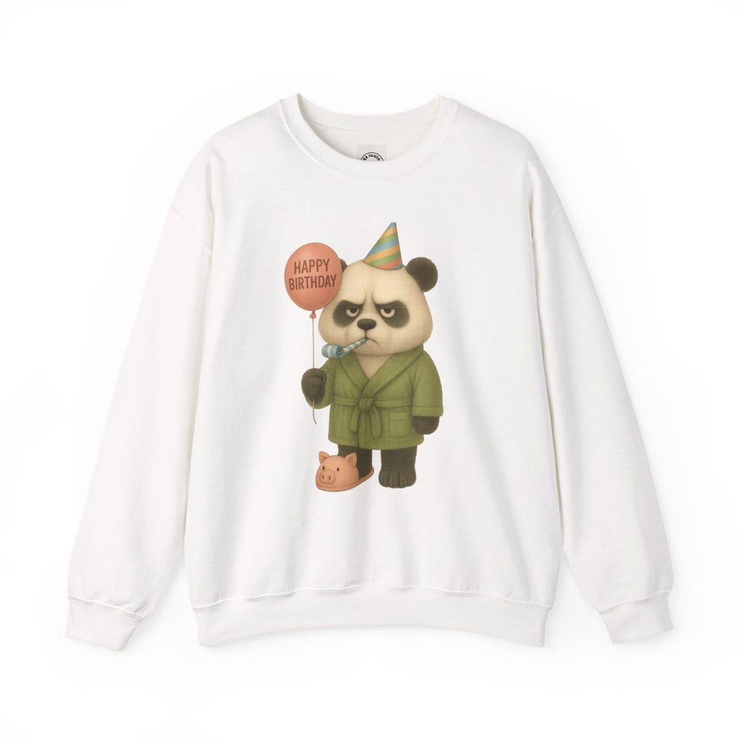 Grumpy Birthday Panda in Robe - Etsy