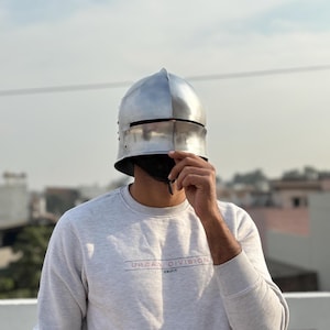 Handcrafted Italian Sallet Helmet – 18 Gauge Steel Medieval Knight Armor Replica