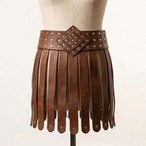 Römischer Gladiator Pteruges Lederrock - Handgefertigter Gürtel für Cosplay, LARP