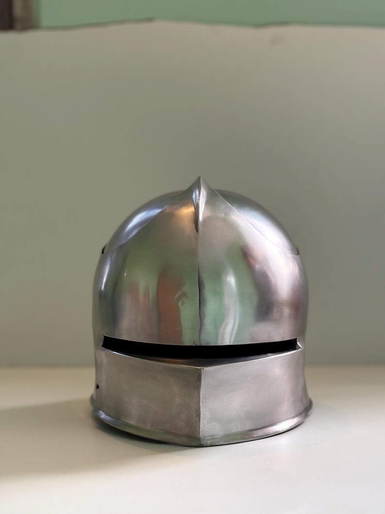 Handcrafted Italian Sallet Helmet – 18 Gauge Steel Medieval Knight Armor Replica