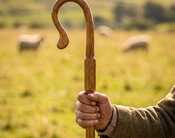 Indian Rosewood Shepherd's Crook | 170cm Collapsible Walking Stick, Herding Staff