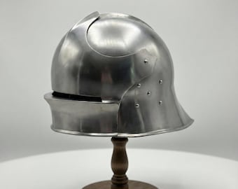 Handcrafted Italian Sallet Helmet – 18 Gauge Steel Medieval Knight Armor Replica