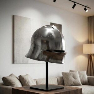 Handcrafted Italian Sallet Helmet – 18 Gauge Steel Medieval Knight Armor Replica