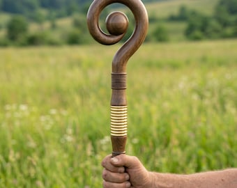 Indian Rosewood Wizard Staff | Collapsible 170cm Walking Stick, Medieval Cosplay Prop