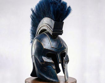 Nachbildung des Helms von König Agamemnon, griechischer Kriegerhelm aus Metall, Rüstung, spartanische/trojanische Kriege, Cosplay-Ausstellung