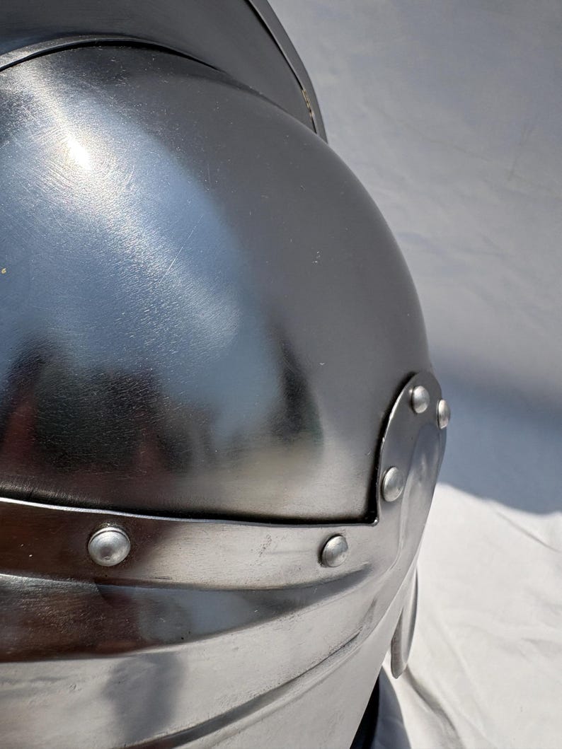 Thracian Helmet Steel Greek Armor: Handmade LARP Cosplay Medieval Decor image 9