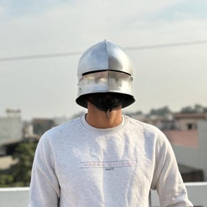 Handcrafted Italian Sallet Helmet – 18 Gauge Steel Medieval Knight Armor Replica