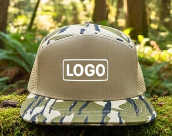 Gorra de camuflaje con logotipo personalizado: estilo camionero para hombre.
