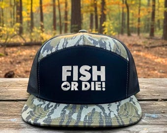 Casquette trucker camouflage Fish or Die - Casquette de pêche en chêne moussu