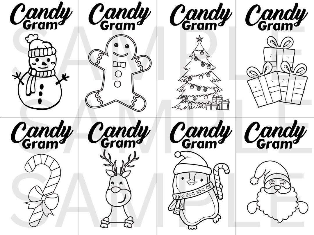 Candy Grams Christmas Candy Cane Gift School PTA PTSA Fundraiser 8