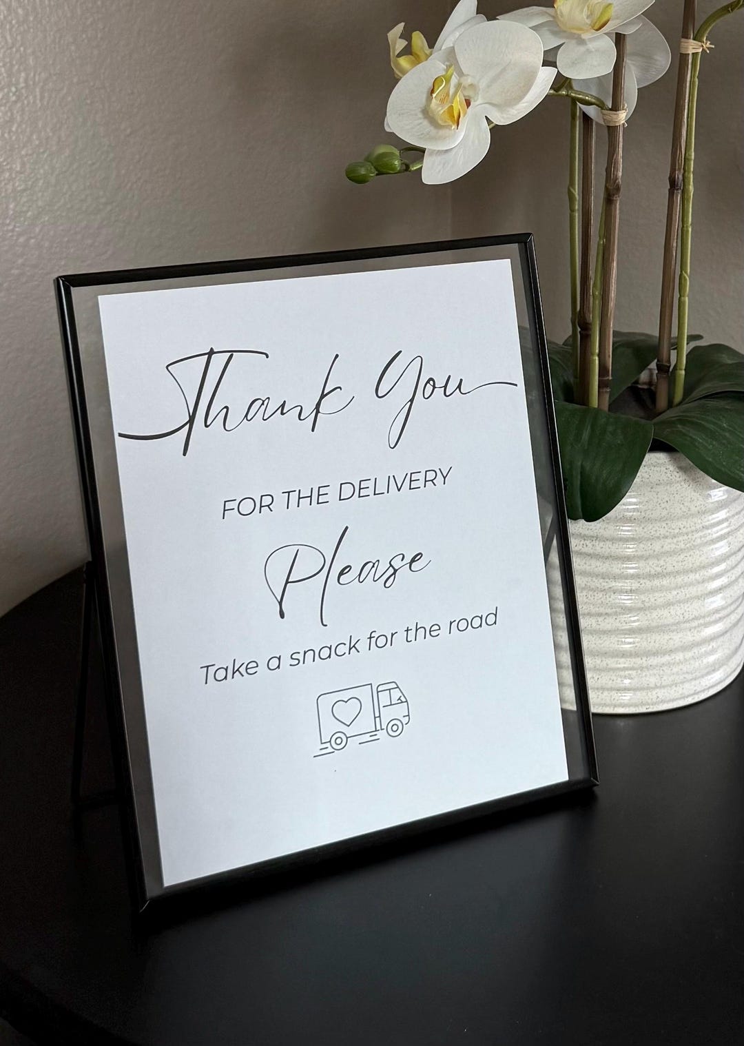 Delivery Driver Snack Sign, Thank You for the Delivery, Please Take a ...