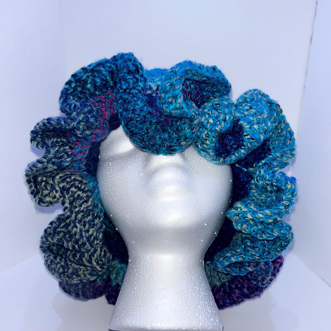 Sculptural Ruffle Pattern Handcrafted Ruffle Hat: Sculptural Design, Custom Color - Etsy