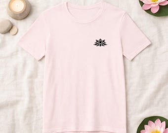 Embroidered Lotus T Shirt