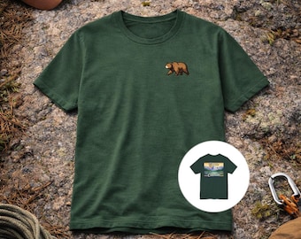 Denver Colorado Mountain Landscape T-Shirt | Bear Chest Logo