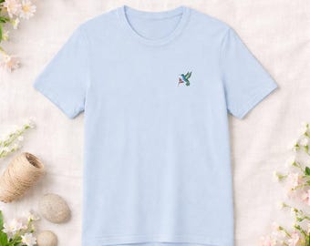 Embroidered Hummingbird Shirt