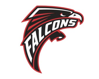 Falcons Football SVG, Matchdag, Maskotskjortadesign (Digital Nedladdning)