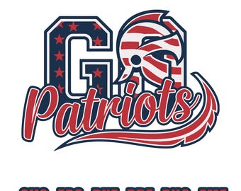 Patriots Football SVG, Spieltag-Shirt Design, Go Patriots (Digitaler Download)