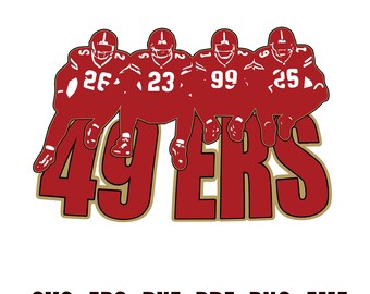 49ers SVG, Football Game Day, Cricut, Sublimation (digitaler Download)