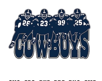 Cowboys Football SVG, Maskottchen Spieler (Digitale Datei)