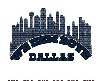 Wir Dem Boyz Dallas SVG, Spieltag-Shirt-Design, Dallas Skyline (Digitale Datei)