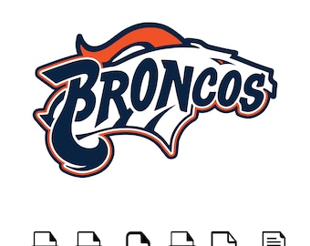 Broncos fotboll SVG, matchdagströjdesign (digital nedladdning)