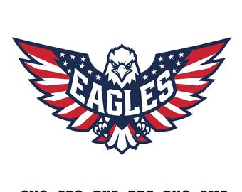 Adler Fußball SVG, Spieltag-Shirt-Design, Adler amerikanisch, 3 Designs (digitaler Download)